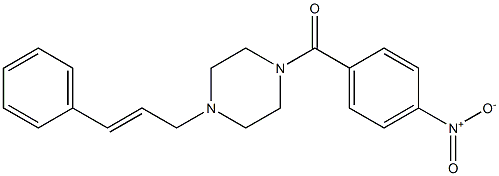 (4-nitrophenyl)-[4-[(E)-3-phenylprop-2-enyl]piperazin-1-yl]methanone Structure