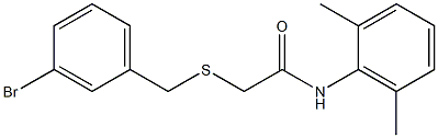 2-[(3-bromophenyl)methylsulfanyl]-N-(2,6-dimethylphenyl)acetamide Structure