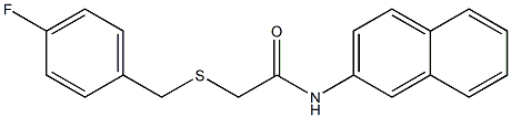 2-[(4-fluorophenyl)methylsulfanyl]-N-naphthalen-2-ylacetamide Structure