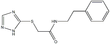 N-(2-phenylethyl)-2-(1H-1,2,4-triazol-5-ylsulfanyl)acetamide Structure