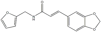 (E)-3-(1,3-benzodioxol-5-yl)-N-(furan-2-ylmethyl)prop-2-enamide Structure