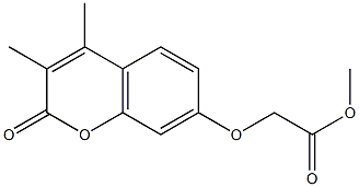 methyl 2-(3,4-dimethyl-2-oxochromen-7-yl)oxyacetate 구조식 이미지