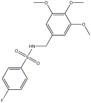 4-fluoro-N-[(3,4,5-trimethoxyphenyl)methyl]benzenesulfonamide Structure