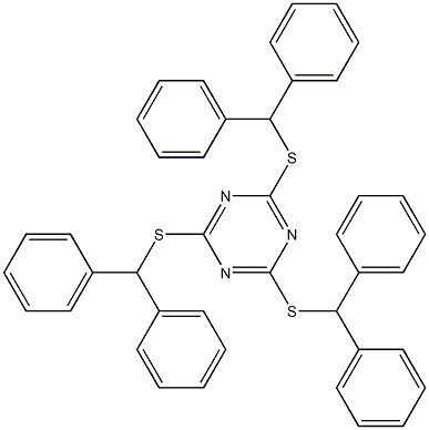 2,4,6-tris(benzhydrylsulfanyl)-1,3,5-triazine 구조식 이미지