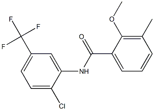 N-[2-chloro-5-(trifluoromethyl)phenyl]-2-methoxy-3-methylbenzamide Structure