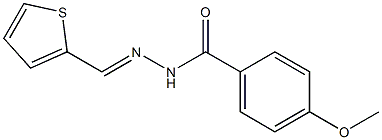 4-methoxy-N-[(E)-thiophen-2-ylmethylideneamino]benzamide 구조식 이미지