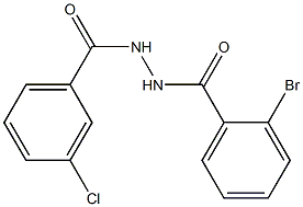 2-bromo-N'-(3-chlorobenzoyl)benzohydrazide Structure