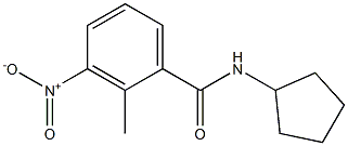 N-cyclopentyl-2-methyl-3-nitrobenzamide 구조식 이미지
