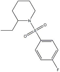 2-ethyl-1-(4-fluorophenyl)sulfonylpiperidine Structure
