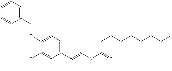 N-[(E)-(3-methoxy-4-phenylmethoxyphenyl)methylideneamino]nonanamide Structure