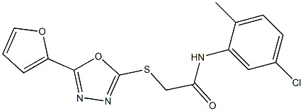 N-(5-chloro-2-methylphenyl)-2-[[5-(furan-2-yl)-1,3,4-oxadiazol-2-yl]sulfanyl]acetamide Structure