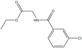 ethyl 2-[(3-chlorobenzoyl)amino]acetate 구조식 이미지