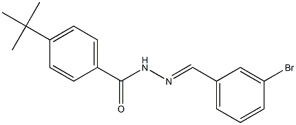 N-[(E)-(3-bromophenyl)methylideneamino]-4-tert-butylbenzamide 구조식 이미지