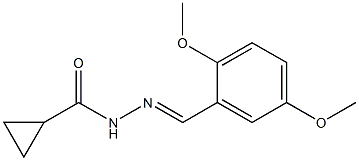 N-[(E)-(2,5-dimethoxyphenyl)methylideneamino]cyclopropanecarboxamide Structure