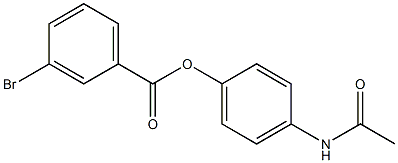 (4-acetamidophenyl) 3-bromobenzoate 구조식 이미지