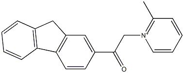 1-(9H-fluoren-2-yl)-2-(2-methylpyridin-1-ium-1-yl)ethanone 구조식 이미지