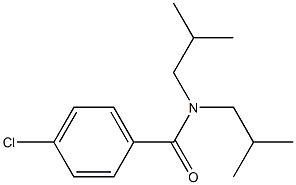 4-chloro-N,N-bis(2-methylpropyl)benzamide Structure