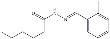 N-[(E)-(2-methylphenyl)methylideneamino]hexanamide 구조식 이미지