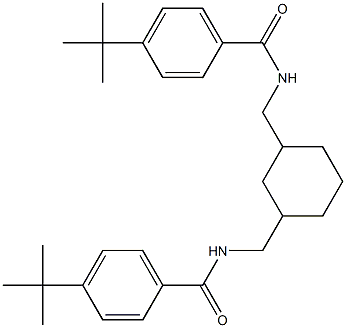 4-tert-butyl-N-[[3-[[(4-tert-butylbenzoyl)amino]methyl]cyclohexyl]methyl]benzamide 구조식 이미지