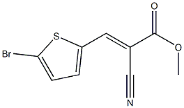 methyl (E)-3-(5-bromothiophen-2-yl)-2-cyanoprop-2-enoate 구조식 이미지