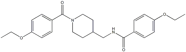 4-ethoxy-N-[[1-(4-ethoxybenzoyl)piperidin-4-yl]methyl]benzamide 구조식 이미지