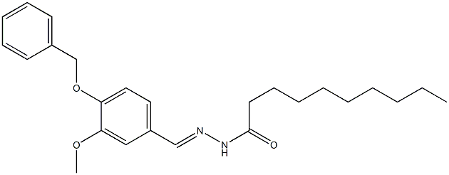 N-[(E)-(3-methoxy-4-phenylmethoxyphenyl)methylideneamino]decanamide Structure