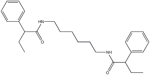 2-phenyl-N-[6-(2-phenylbutanoylamino)hexyl]butanamide Structure