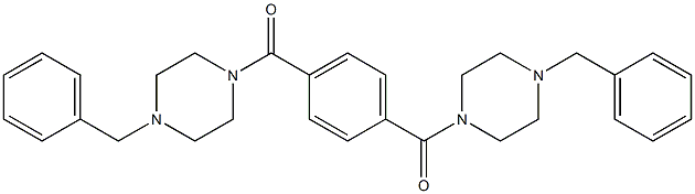 [4-(4-benzylpiperazine-1-carbonyl)phenyl]-(4-benzylpiperazin-1-yl)methanone 구조식 이미지