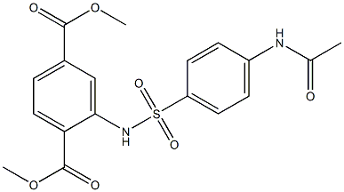 dimethyl 2-[(4-acetamidophenyl)sulfonylamino]benzene-1,4-dicarboxylate 구조식 이미지