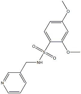 2,4-dimethoxy-N-(pyridin-3-ylmethyl)benzenesulfonamide 구조식 이미지