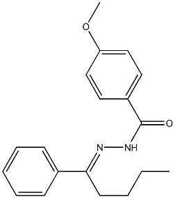 4-methoxy-N-[(E)-1-phenylpentylideneamino]benzamide Structure