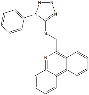 6-[(1-phenyltetrazol-5-yl)sulfanylmethyl]phenanthridine Structure