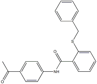 N-(4-acetylphenyl)-2-benzylsulfanylbenzamide 구조식 이미지