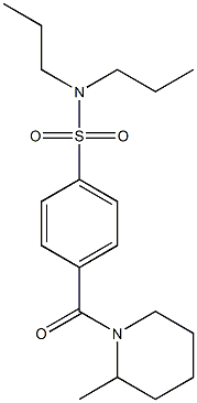 4-(2-methylpiperidine-1-carbonyl)-N,N-dipropylbenzenesulfonamide 구조식 이미지