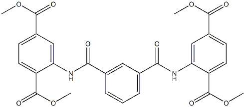 dimethyl 2-[[3-[[2,5-bis(methoxycarbonyl)phenyl]carbamoyl]benzoyl]amino]benzene-1,4-dicarboxylate Structure