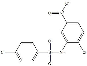 4-chloro-N-(2-chloro-5-nitrophenyl)benzenesulfonamide 구조식 이미지