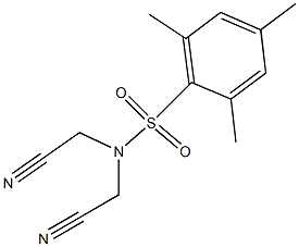 N,N-bis(cyanomethyl)-2,4,6-trimethylbenzenesulfonamide Structure