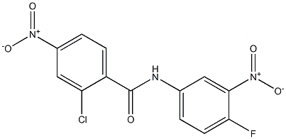 2-chloro-N-(4-fluoro-3-nitrophenyl)-4-nitrobenzamide 구조식 이미지
