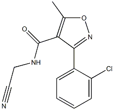 3-(2-chlorophenyl)-N-(cyanomethyl)-5-methyl-1,2-oxazole-4-carboxamide Structure