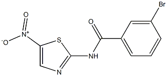 3-bromo-N-(5-nitro-1,3-thiazol-2-yl)benzamide 구조식 이미지