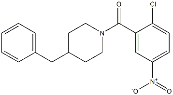 (4-benzylpiperidin-1-yl)-(2-chloro-5-nitrophenyl)methanone 구조식 이미지