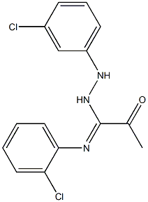 N-(3-chloroanilino)-N'-(2-chlorophenyl)-2-oxopropanimidamide 구조식 이미지