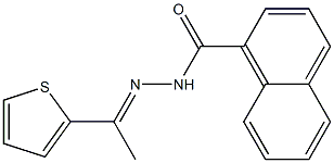 N-[(E)-1-thiophen-2-ylethylideneamino]naphthalene-1-carboxamide Structure