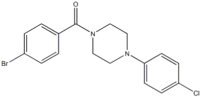 (4-bromophenyl)-[4-(4-chlorophenyl)piperazin-1-yl]methanone 구조식 이미지