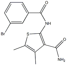 2-[(3-bromobenzoyl)amino]-4,5-dimethylthiophene-3-carboxamide 구조식 이미지