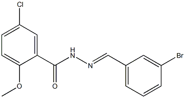 N-[(E)-(3-bromophenyl)methylideneamino]-5-chloro-2-methoxybenzamide 구조식 이미지