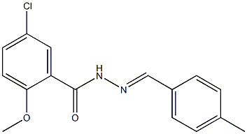 5-chloro-2-methoxy-N-[(E)-(4-methylphenyl)methylideneamino]benzamide Structure