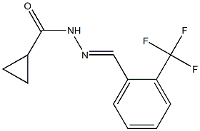 N-[(E)-[2-(trifluoromethyl)phenyl]methylideneamino]cyclopropanecarboxamide 구조식 이미지