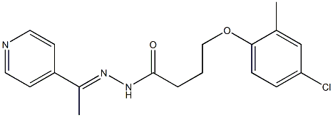 4-(4-chloro-2-methylphenoxy)-N-[(E)-1-pyridin-4-ylethylideneamino]butanamide 구조식 이미지