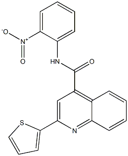 N-(2-nitrophenyl)-2-thiophen-2-ylquinoline-4-carboxamide 구조식 이미지